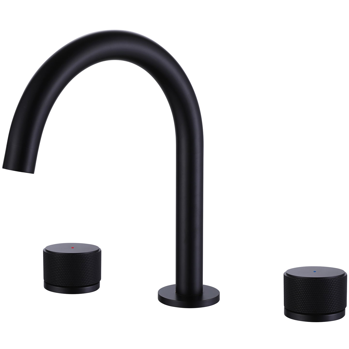 8 in. Widespread Double Handle Bathroom Faucet with Spot Resistant, Corrosion Resistant in Matte Black