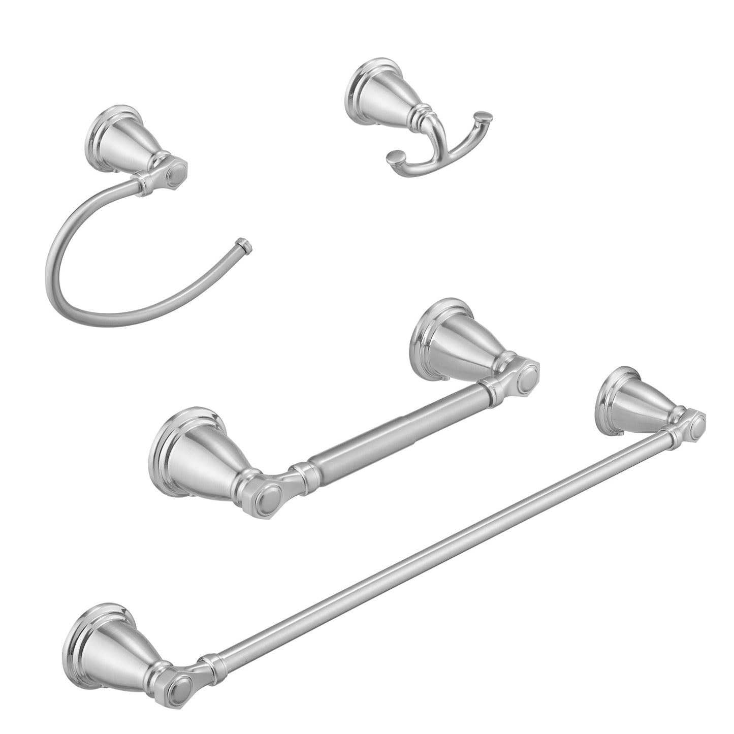 Bathroom Hardware Set 15-Piece Bath Hardware Set with Towel Bar, Towel Ring, Robe Hook, Toilet Paper Holder in Black Gold
