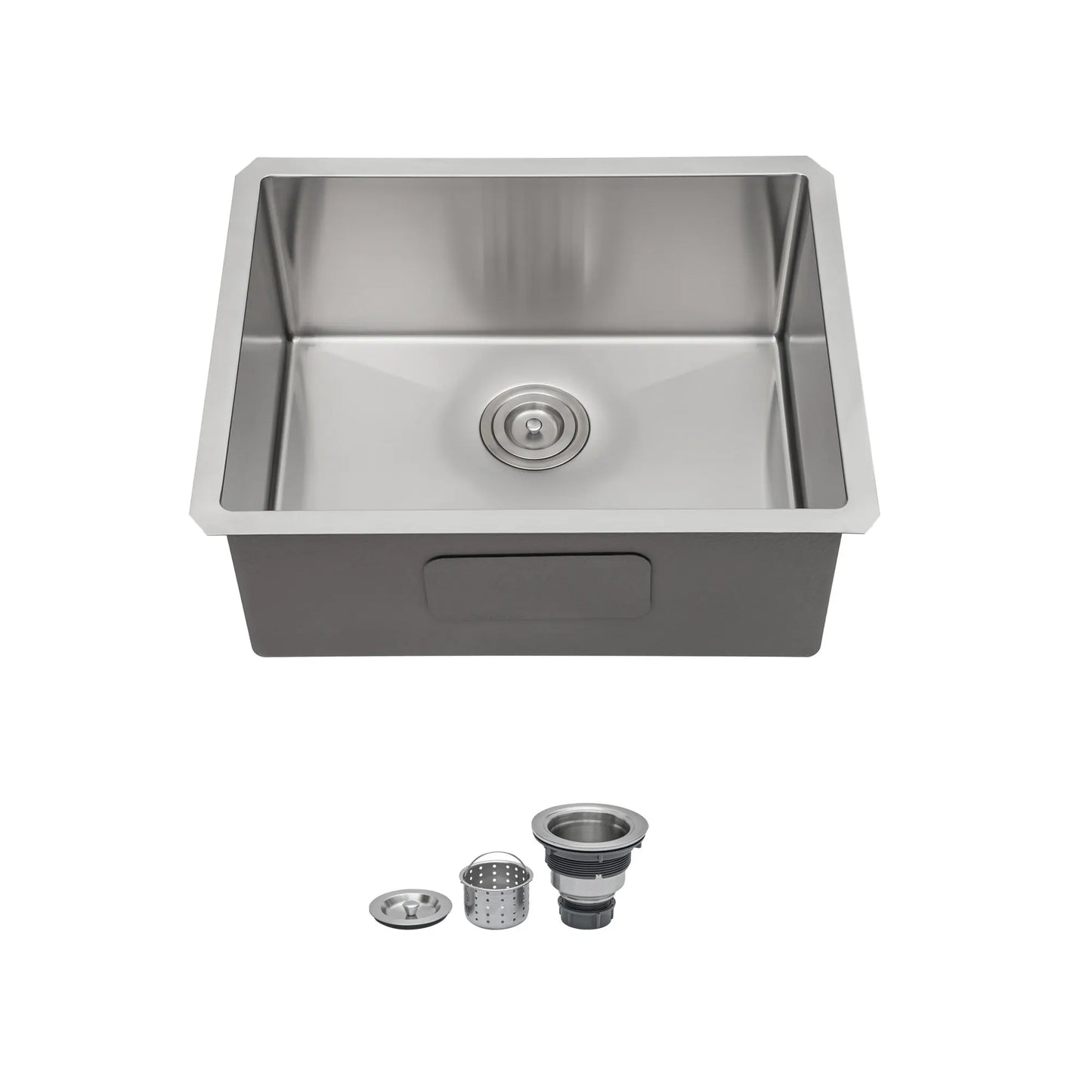 23 Inch Undermount Sink - 23" x 18" x 9" Undermount Stainless Steel Kitchen Sink 16 Gauge 9 Inch Deep Single Bowl Kitchen Sink Basin, Includes Drain Assembly (No Additional Accessories)